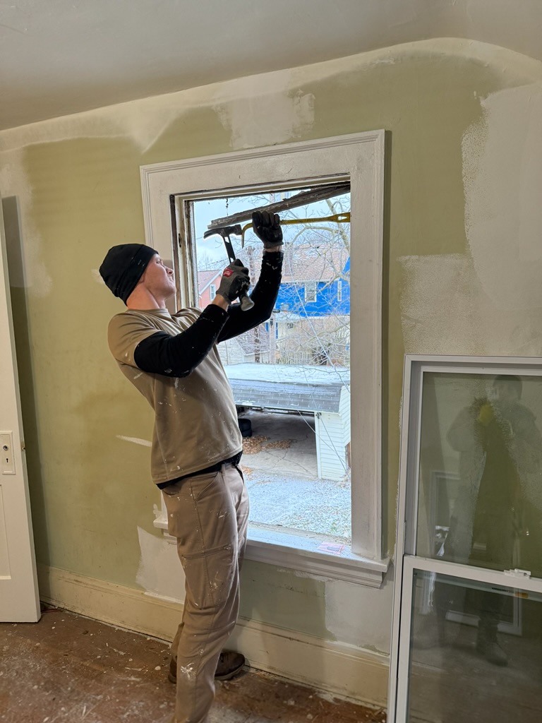 Nick Cavato on-site during a N&M Properties renovation.